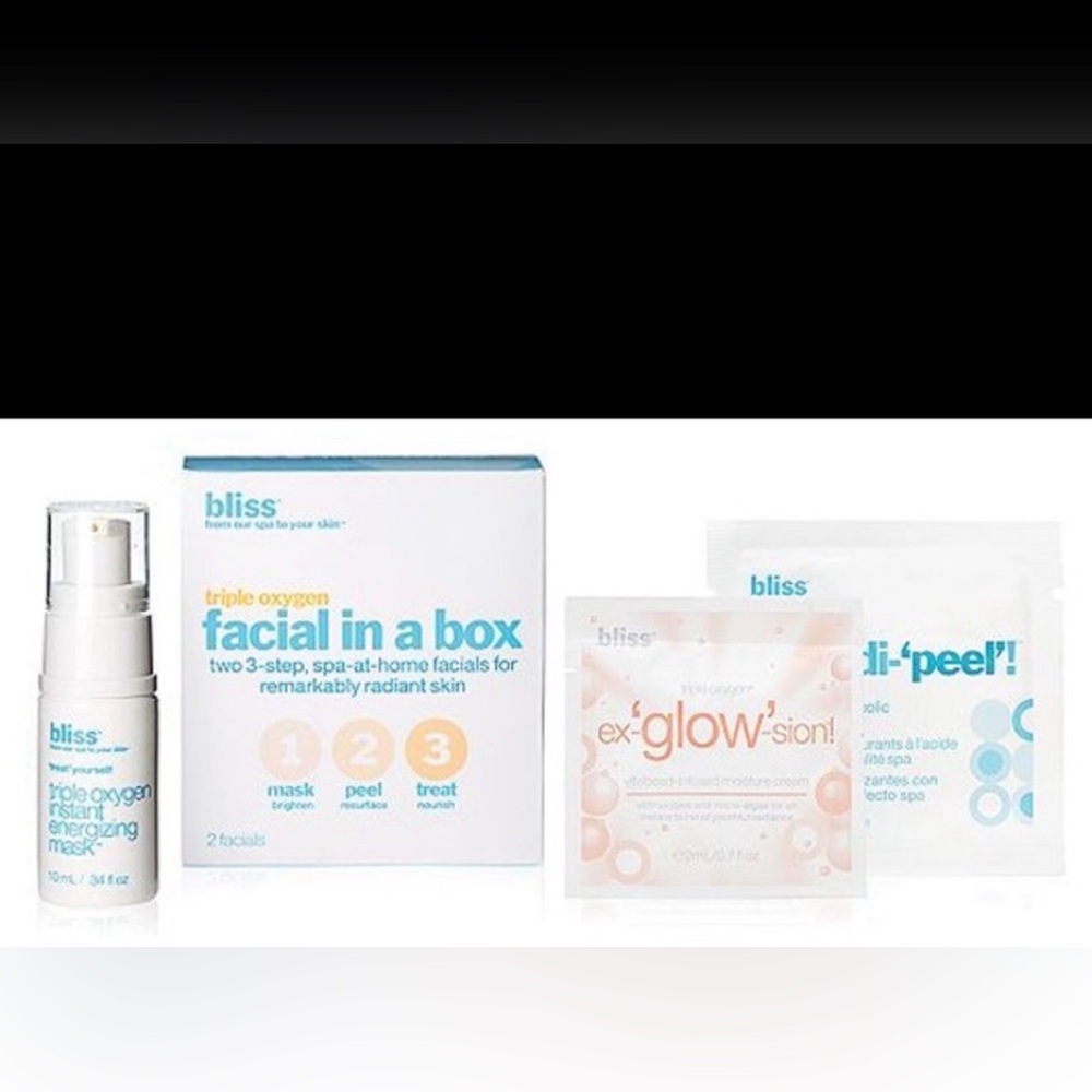 BLISS triple oxygen 2 FACIALS IN A BOX NEW